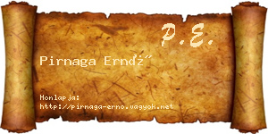 Pirnaga Ernő névjegykártya